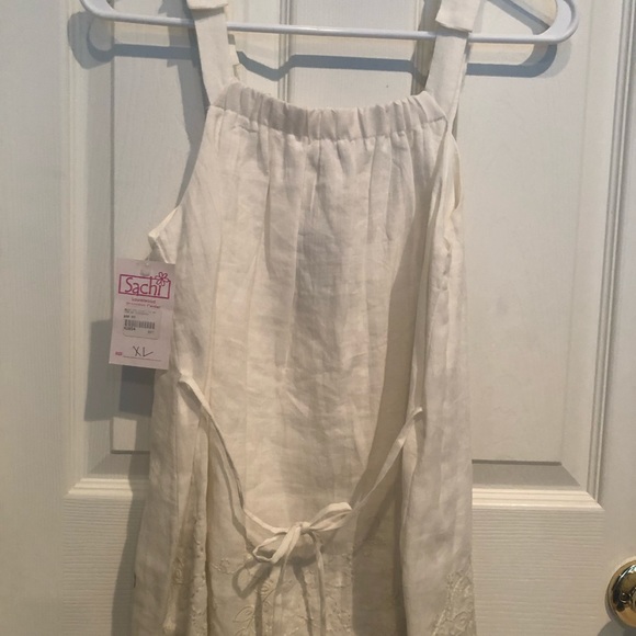 Embroidery linen off white for girl - Picture 8 of 11